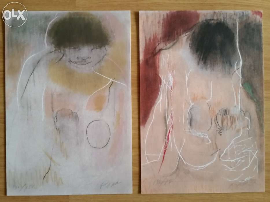 Serigrafia A3 da Maternidade Índia de Júlio Pomar