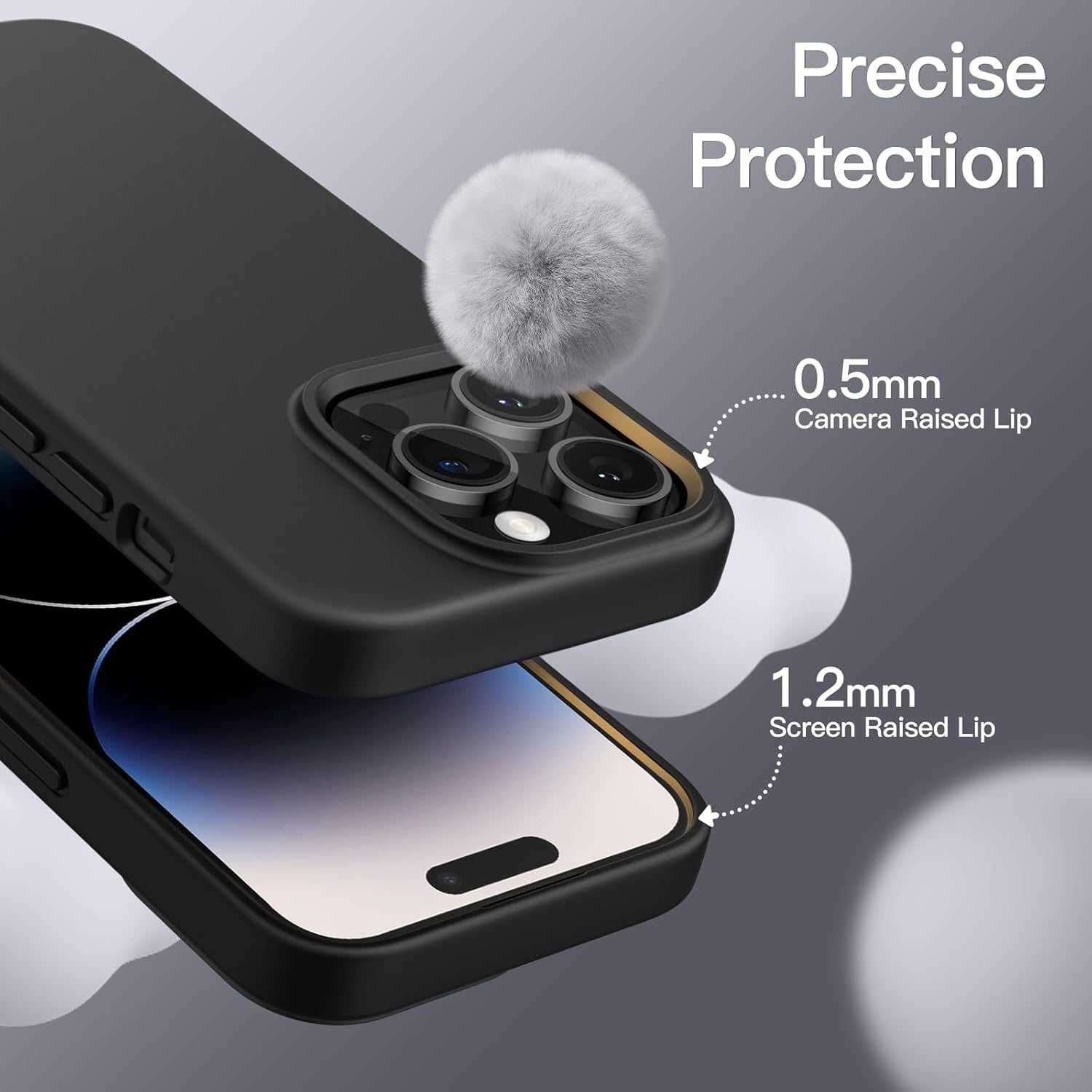 JETech etui iPhone 14 Pro Max 2x szkło LCD 2x szkło aparat 5w1 czarne