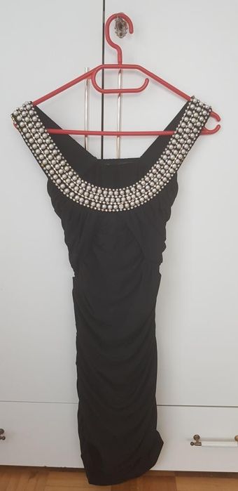 Czarna sukienka XS/S obcisła,elastyczna