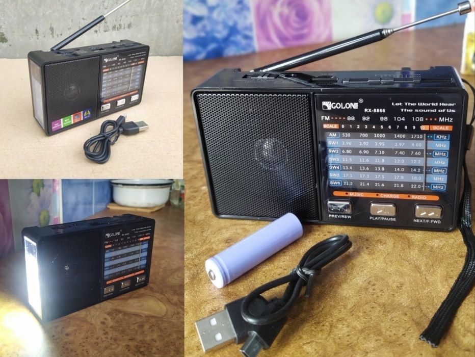 Радиоприемник цифровой ВКК-851 USB/MP-3/ 2-Аккумулятора 18650