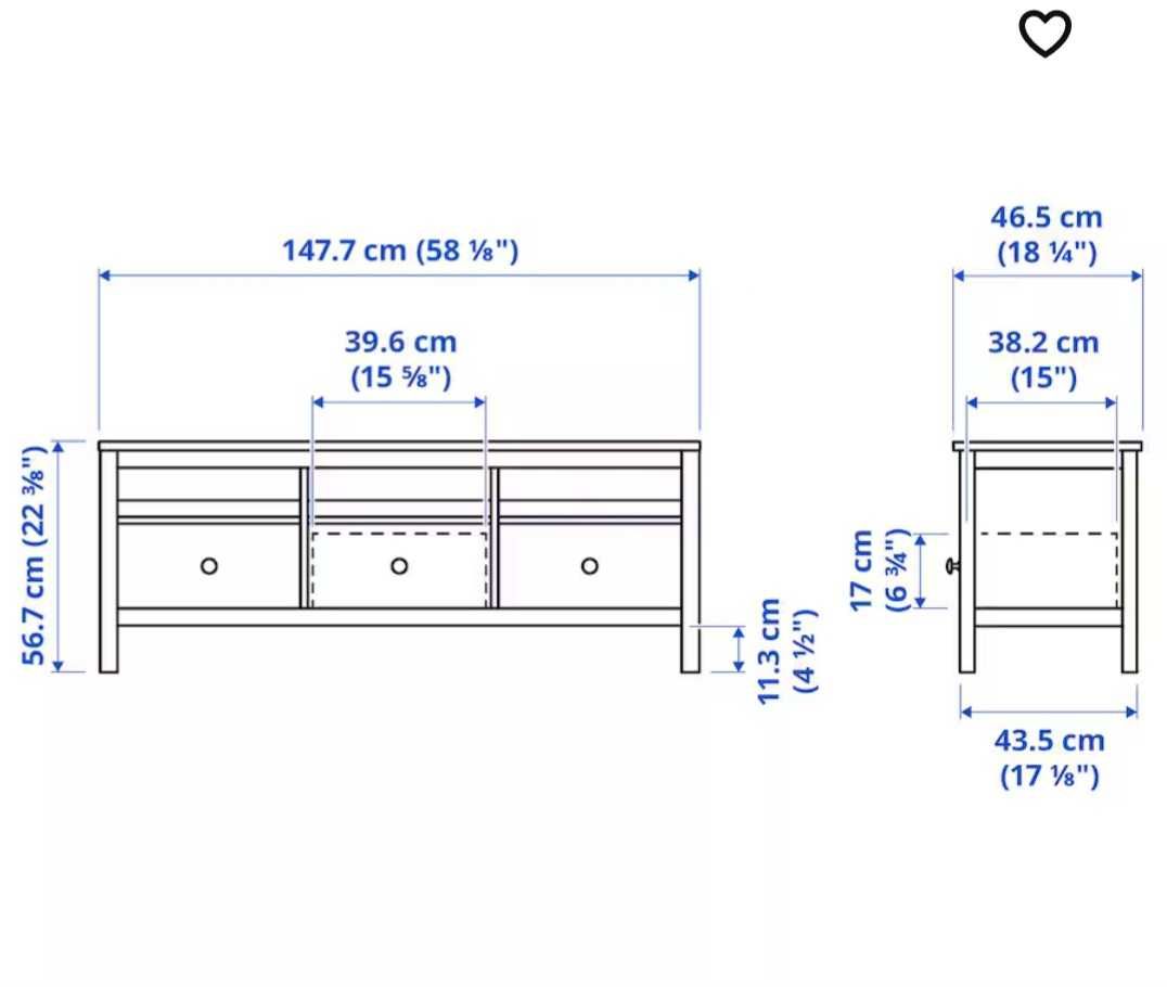 Szafka rtv hemnes