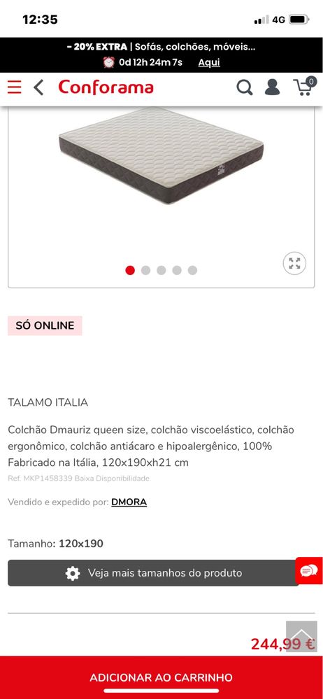 Cama de casal queen size colchao italiano