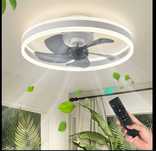 Żyrandol LED z wentylatorem i pilotem 50cm