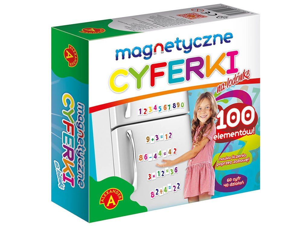 Cyferki magnetyczne na lodówkę 100 elem TA0105