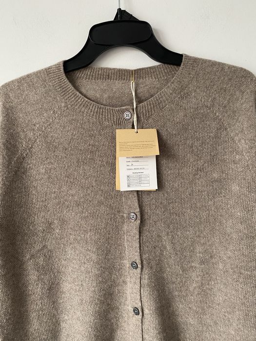 Nowy 100% wełna merino kardigan mokka beżowy merinowool merynos sweter