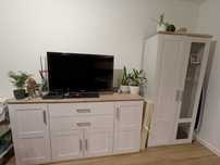 Komoda + witryna z Black Red White - zestaw Romance