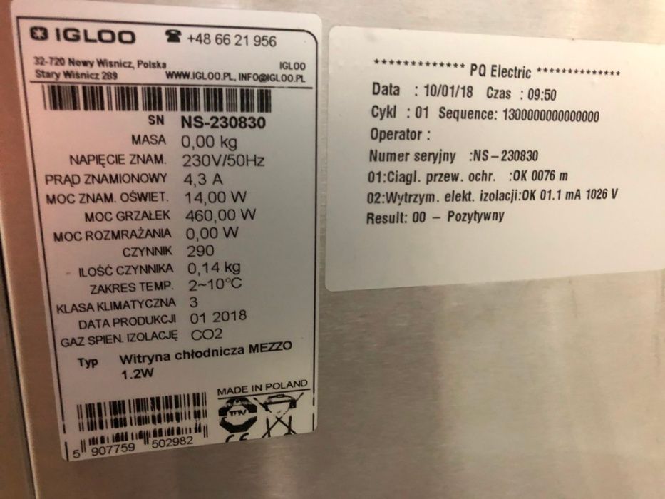 Witryna chłodnicza Igloo MEZZO 1.2W sałatkowa - POWYSTAWOWA