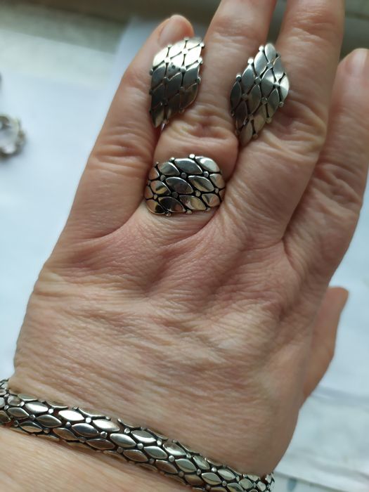 Продам набор серебряный Змейка