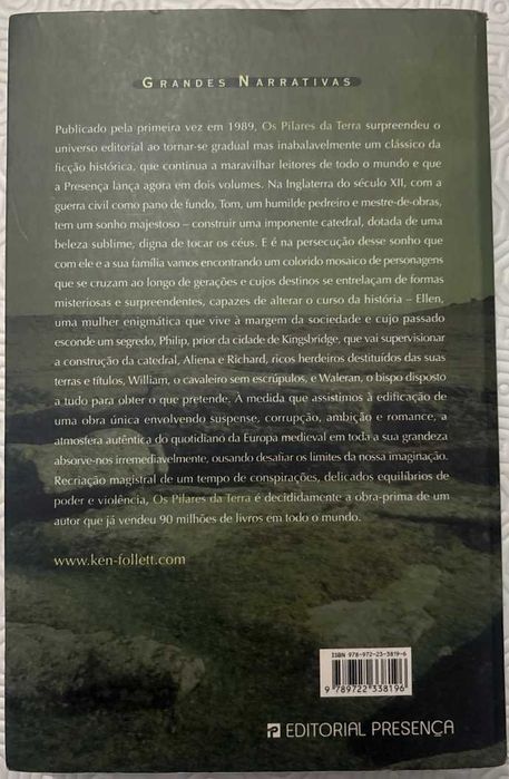 Ken Follett Pilares da Terra 2 volumes ( PORTES INCLUIDOS)