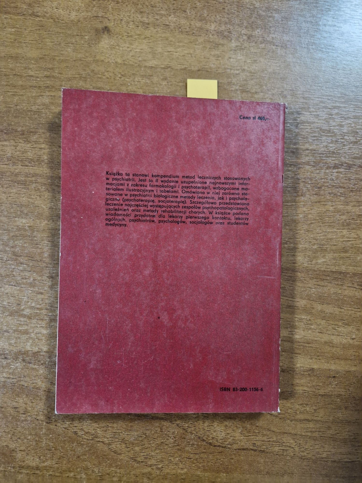 A898. "Zarys metod leczenia w psychiatrii" Adam Bilkiewicz