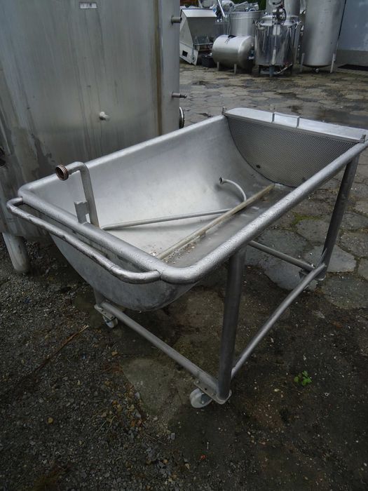 Wanna nierdzewna ko kwasiak pozioma na kółkach z stali nierdzewnej