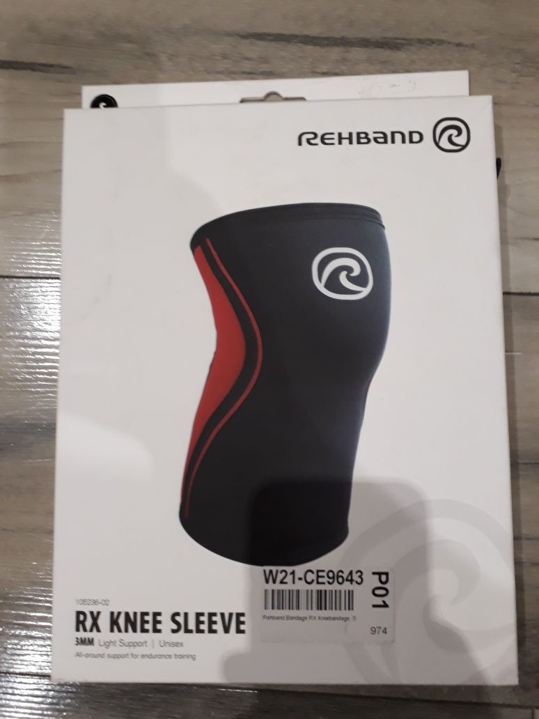 Stabilizator kolana Rehband 105236 Rx 3 mm czarno-czerwony roz S