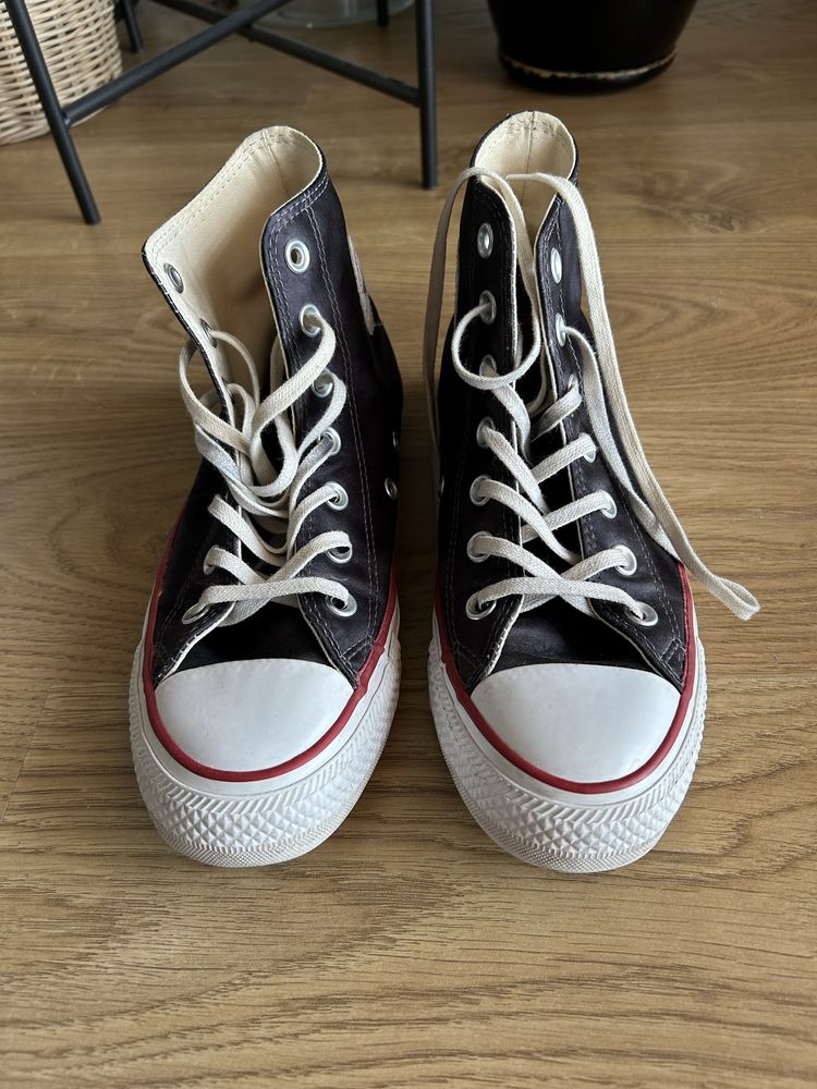 Czarne trampki converse za kostke, dlugie. R.36,5