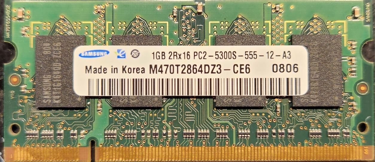 Vendo 1GB RAM DDR2 SAMSUNG portátil