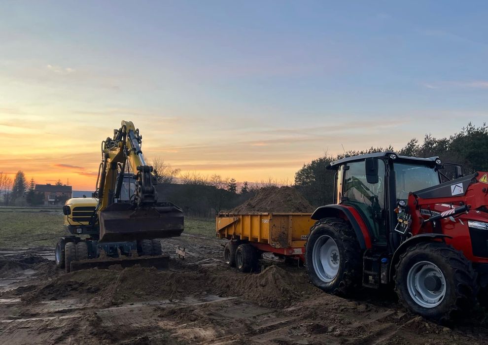 Usługi Koparką Obrotową  Wacker Neuson Ew100