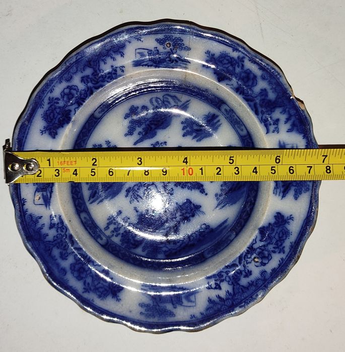 Prato Kirkee em faiança Inglesa da J. Meir & Son do Séc XIX