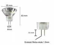 10x Żarówka Żarnik Halogenowa MR11 230V 20W