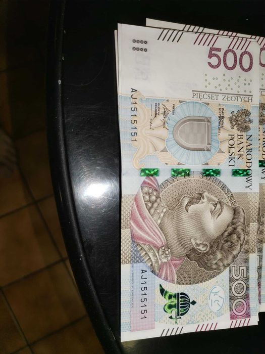 500 złoty! Numer radarowy. Możliwa wysyłka bądź odbiór osobisty.