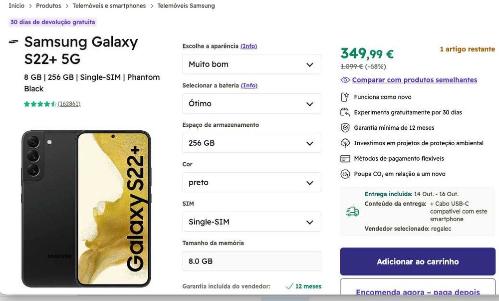 Samsung Galaxy S22 PLUS 256GB