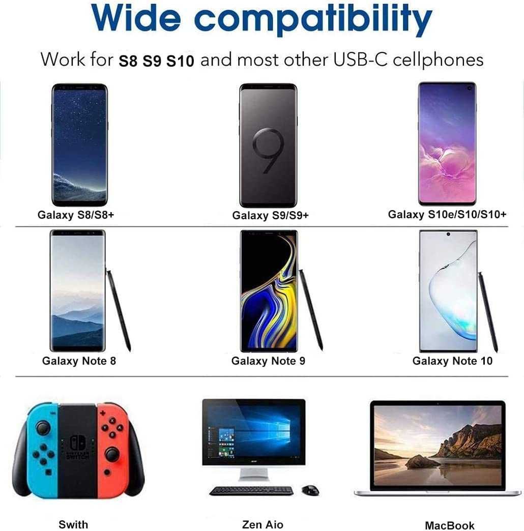 2 sztuki ładowarka z kablem do Samsung Galaxy S8 S10