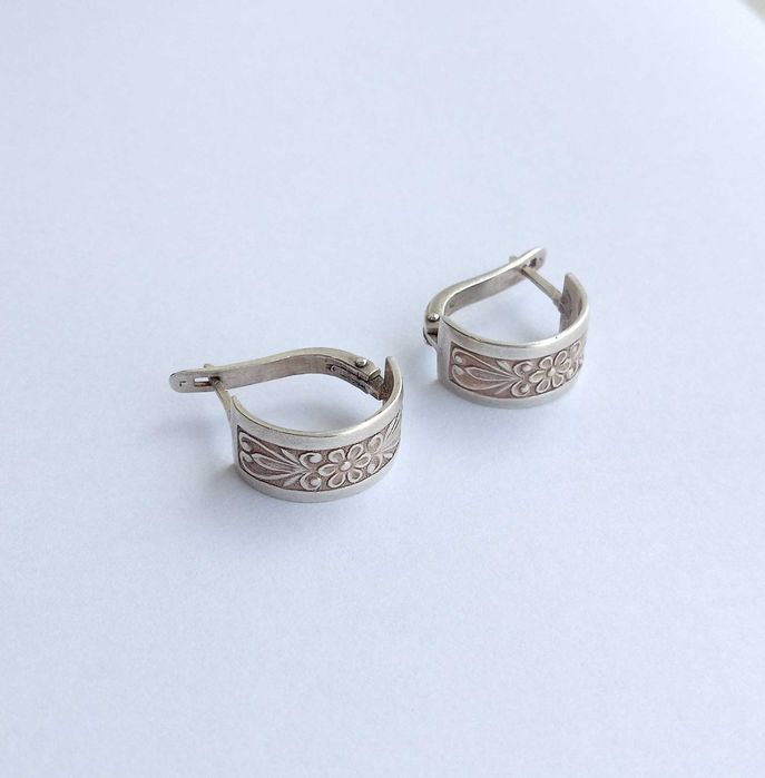 Вінтажні Сережки Срібло 875 проба. Зірочка. СССР