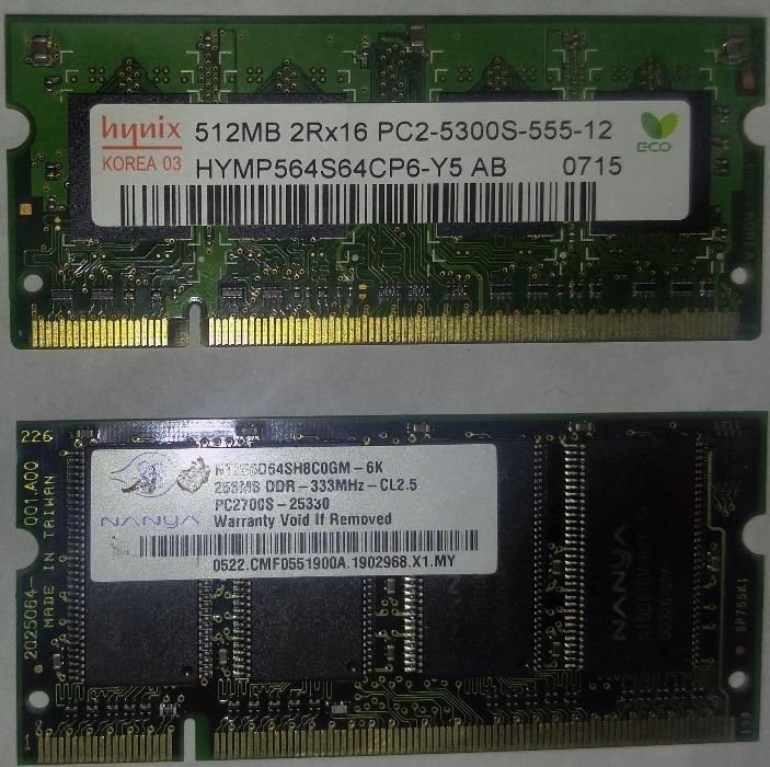 ОЗУ RAM Оперативнная память so-dimm для ноутбука DDR 256 розпайка 32х8