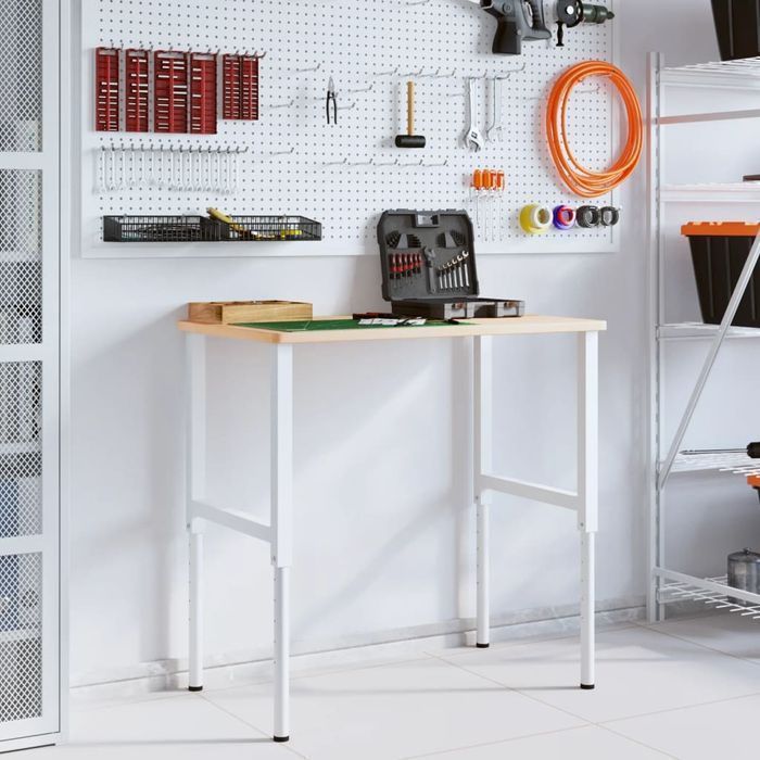 Vidaxl Stolik Roboczy, 100X60X(71,5-98) Cm, Drewno Dębowe, Prostokątny