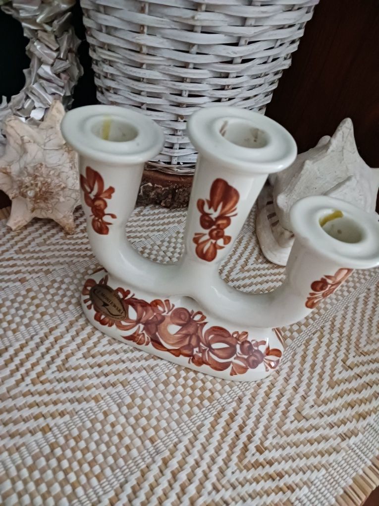 Świecznik ceramiczny  prl