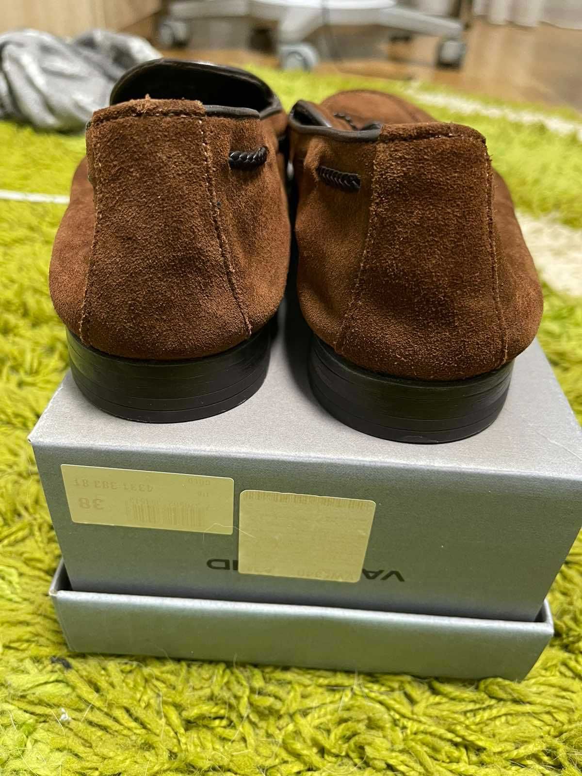 Мужские туфли (мокасины, лоферы) Zara р. 41, длина стельки 27 см.