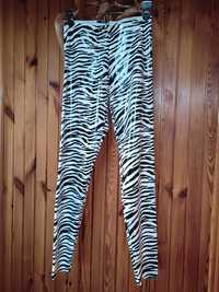 Legginsy Latex lateksowe zebra Tezenis S nowe z metką