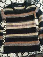 Czarno brązowy sweter z cekinami Dunnes 38 M