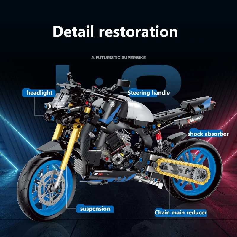 Конструктор Technic Yamaha MT-10 SP на 638 деталей (коробка)