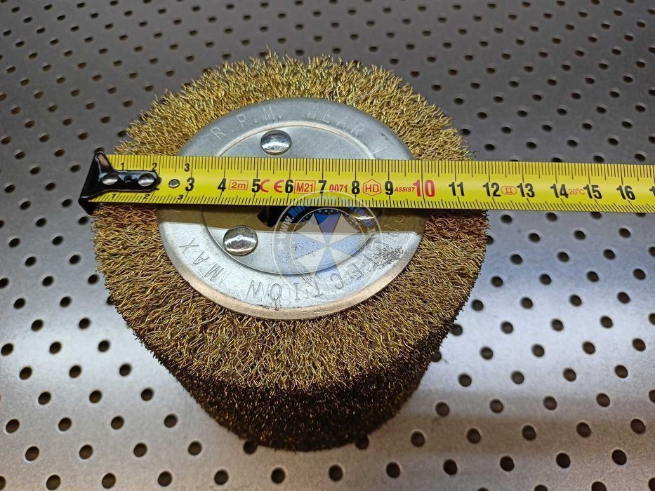 Ściernica walcowa z drutu mosiądzowanego 120×100×0,3×19mm szczotka