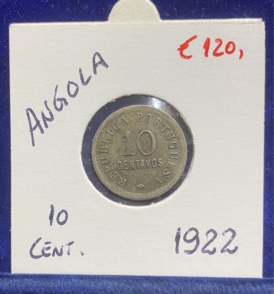 Moeda ANGOLA 10 Centavos 1922