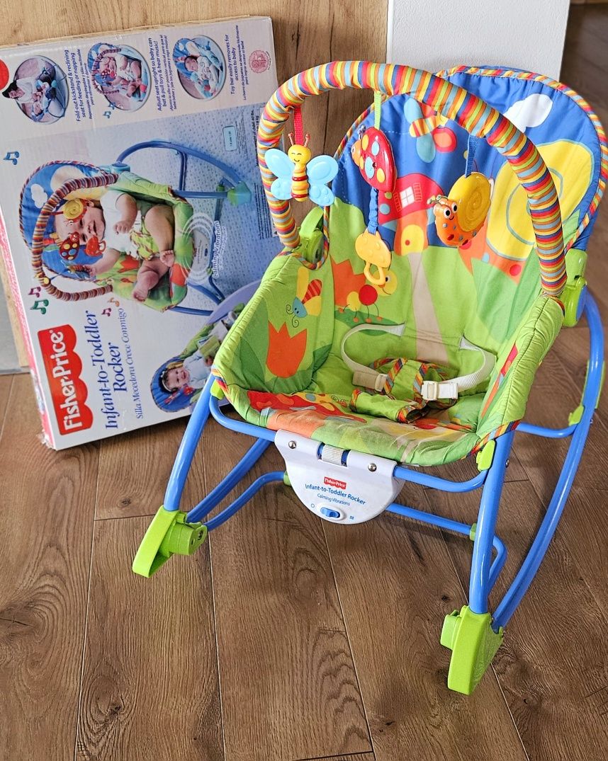 Leżaczek-bujaczek Fisher Price.