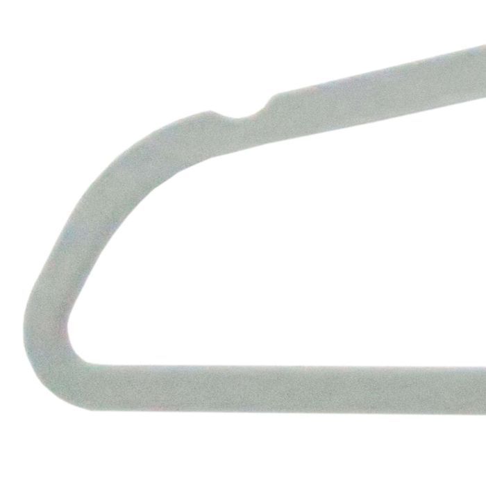 wieszak welurowy maxi komplet 10 szt - szary