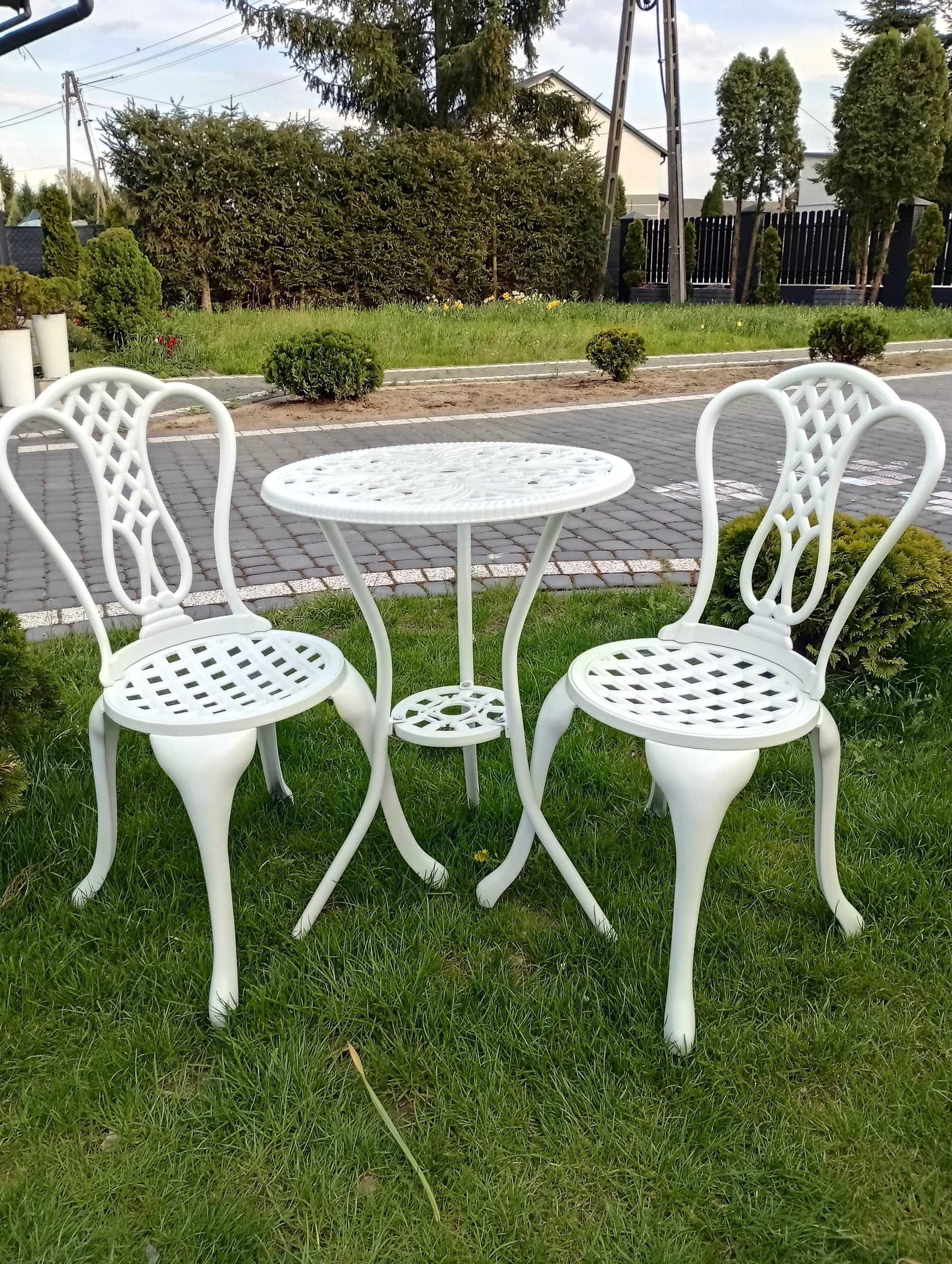 Meble aluminium,białe meble ogrodowe,stylowe białe meble ogrodowe
