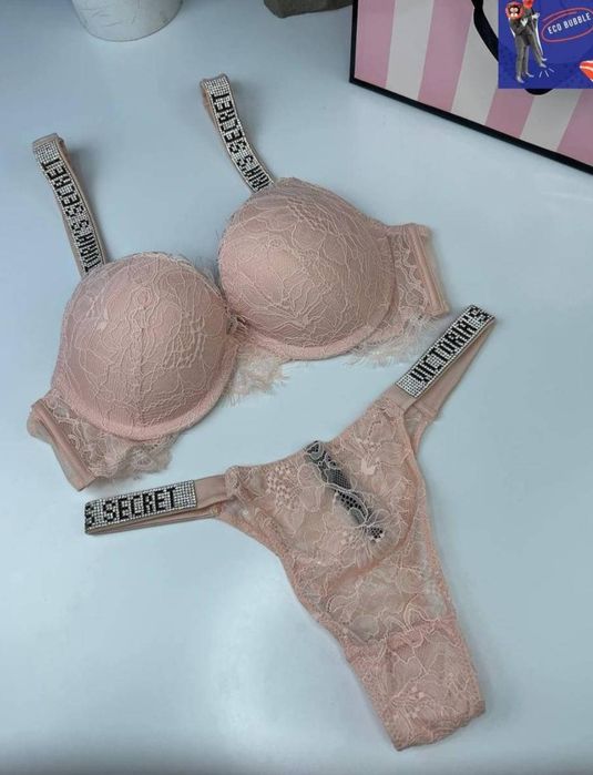 Victoria secret sicret 85C бюстгальтер труси плавки трусики камінці