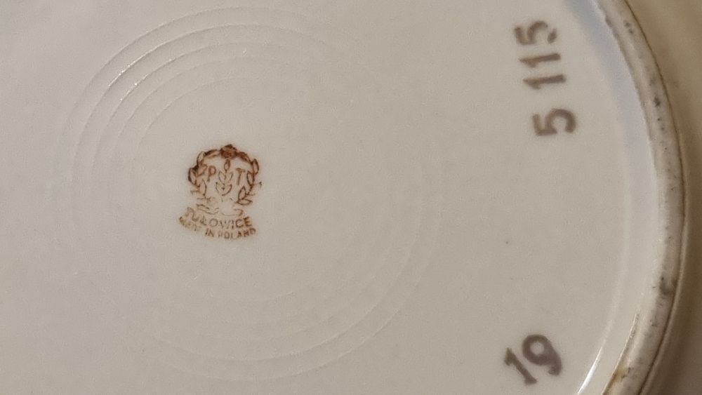 Talerz głęboki - porcelana Tułowice - dzwonki, PRL