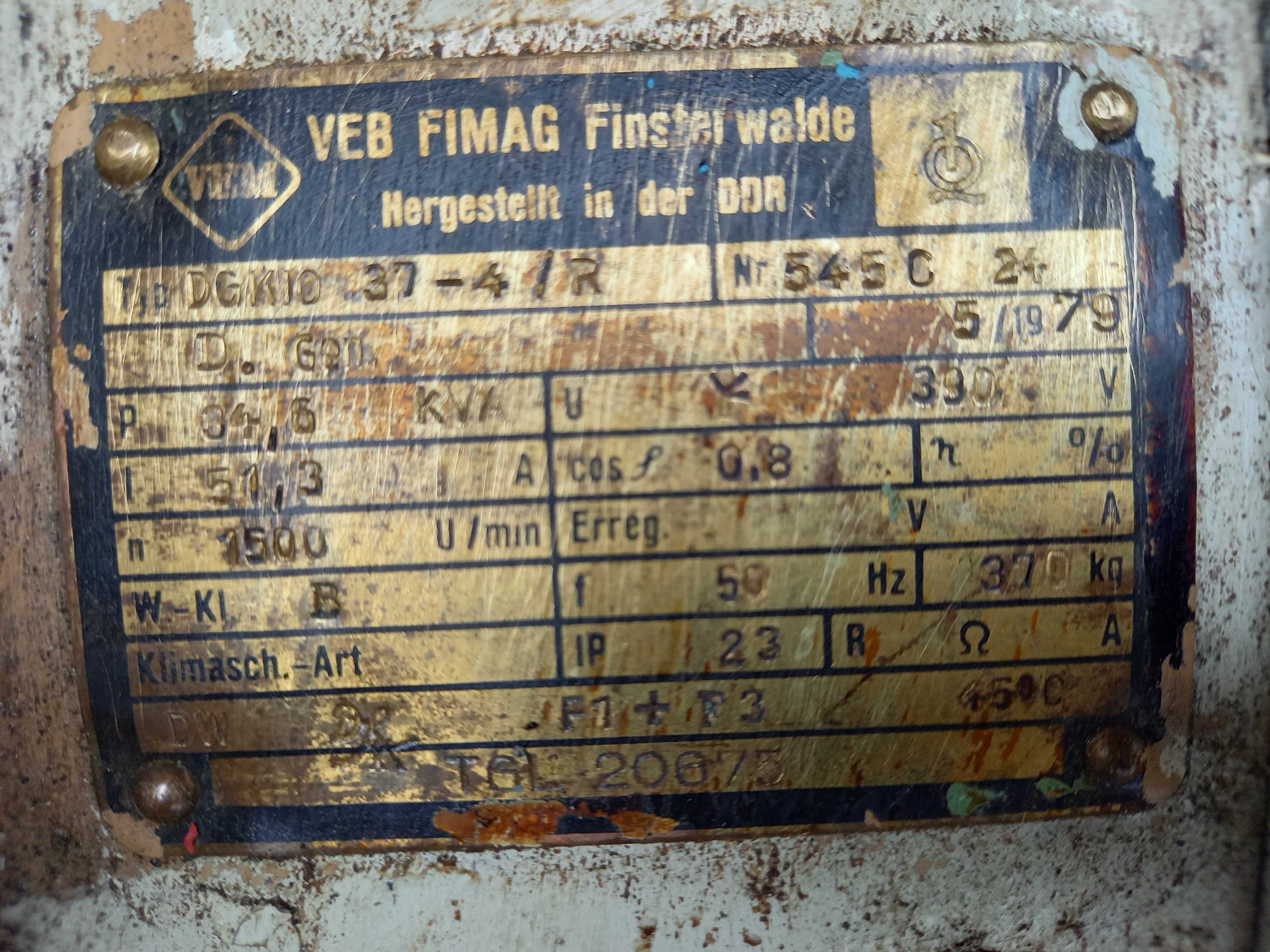 Agregat prądotwórczy 35kva silnik ifa fimag