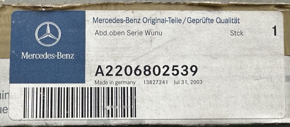 Пнель деревʼяна Mercedes w220 корінь горіха нова зі старих запасів NOS