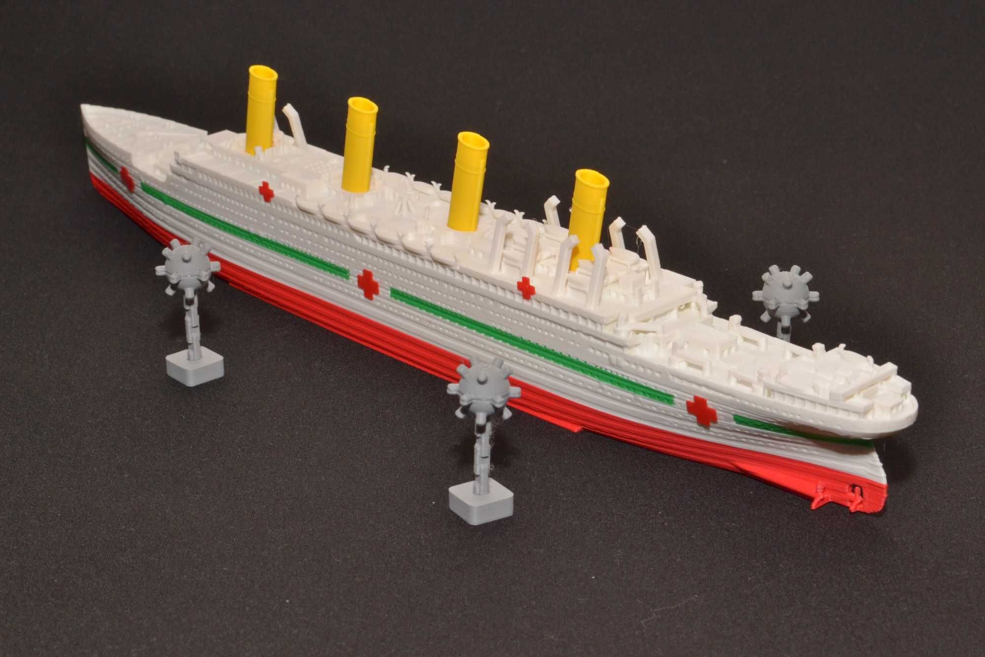HMHS Britannic - 345mm + miny morskie - Druk 3D