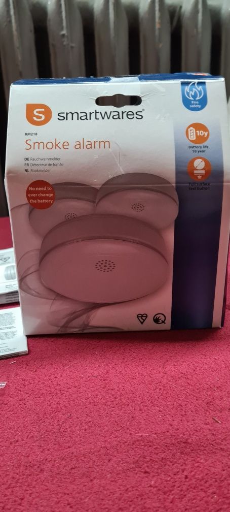Nowa cena ! Zestaw Czujniki Dymu Czadu Smartwares z Alarmem kpl 3szt