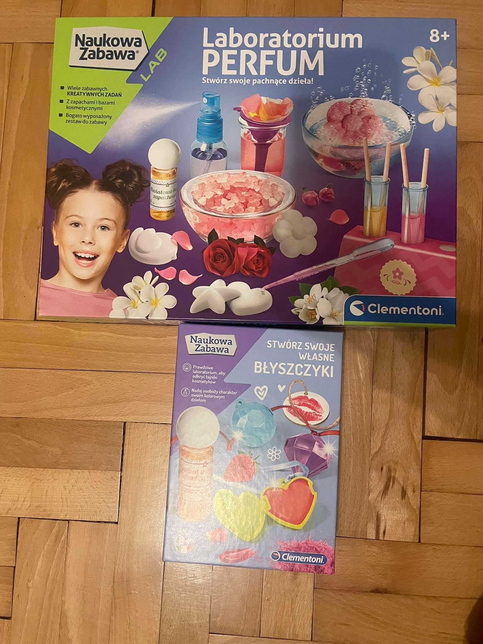Naukowa Zabawa Laboratorium Perfum +GRATIS Clementoni Stwórz błyszczyk