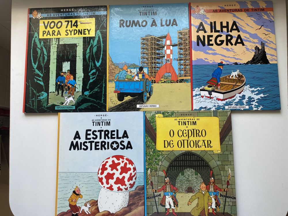 Livros Tintim capa dura e formato grande em excelente estado