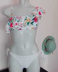 Bikini Floral em Branco nos Tamanhos S, M, L e XL - Novo