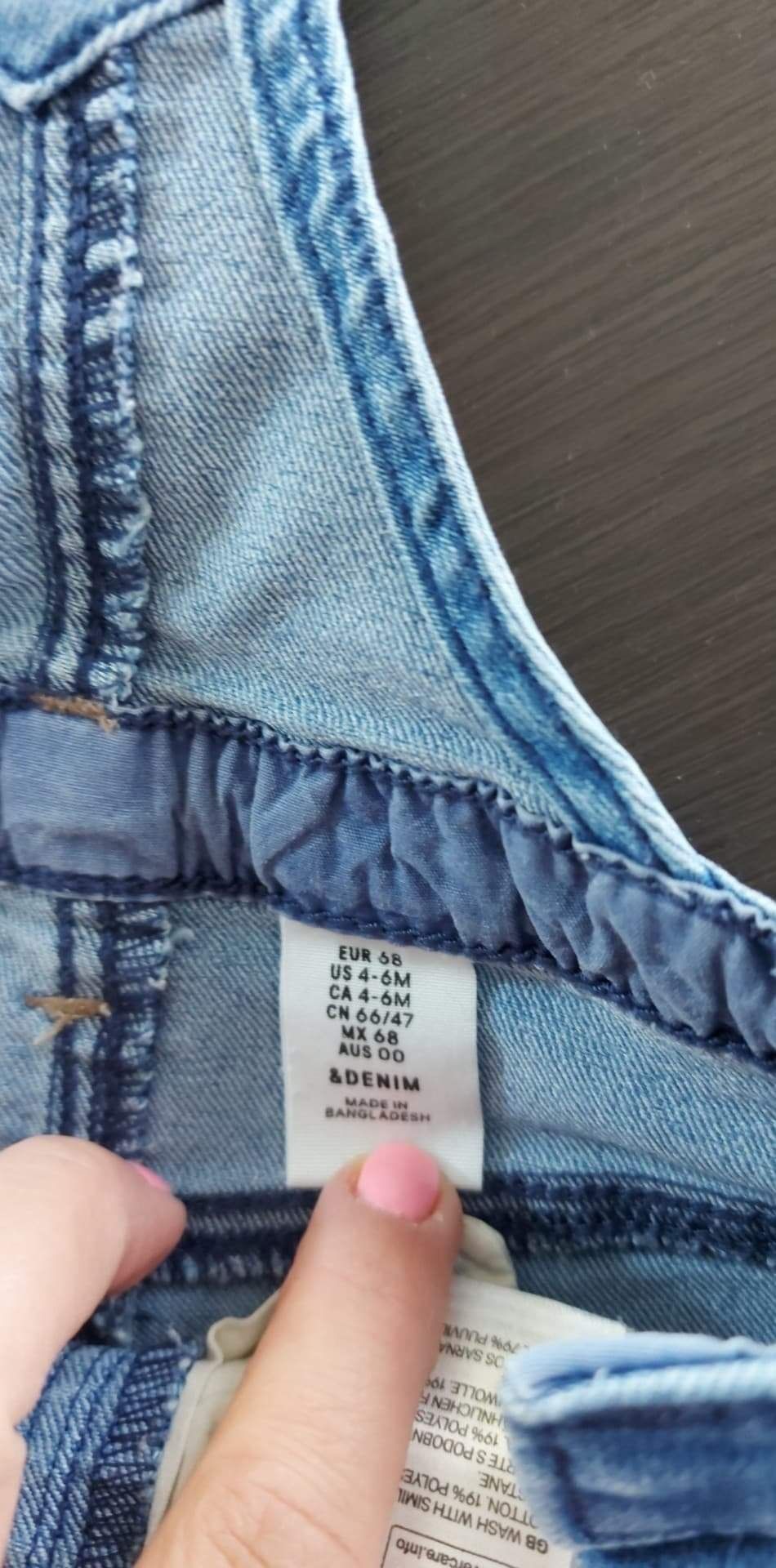 Ogrodniczki jeansowe h&m rozm. 68