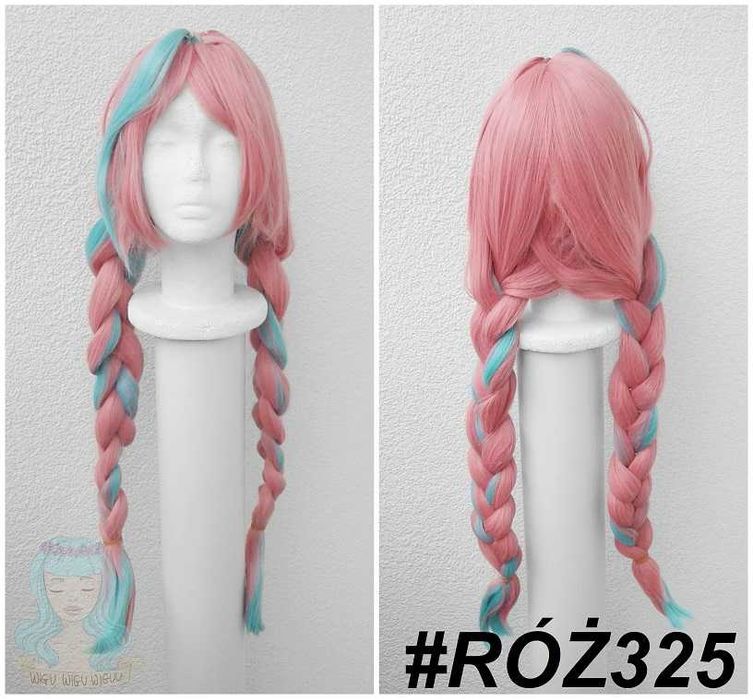 Varesa Genshin Impact peruka różowa brzoskwinia długa cosplay wig