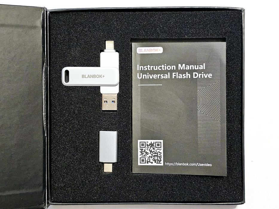 MFI USB-накопичувач BLANBOK+ 128 ГБ для iPhone/iPad/Android/PC