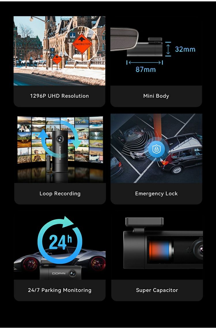 Відеореєстратор ddpai dash cam mini 2x